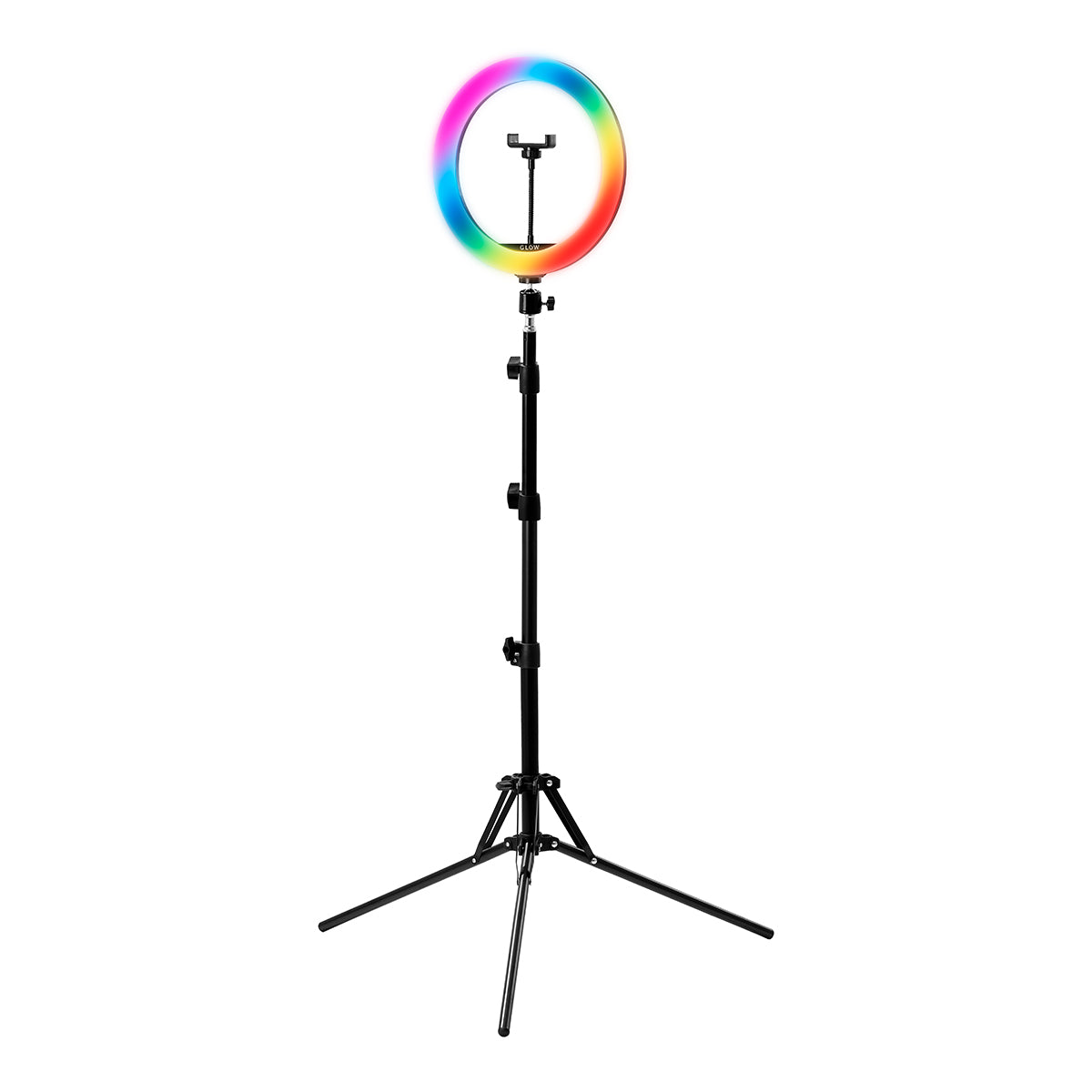 GLOW rengasvalo 10″ RGB bsc 10W jalustalla