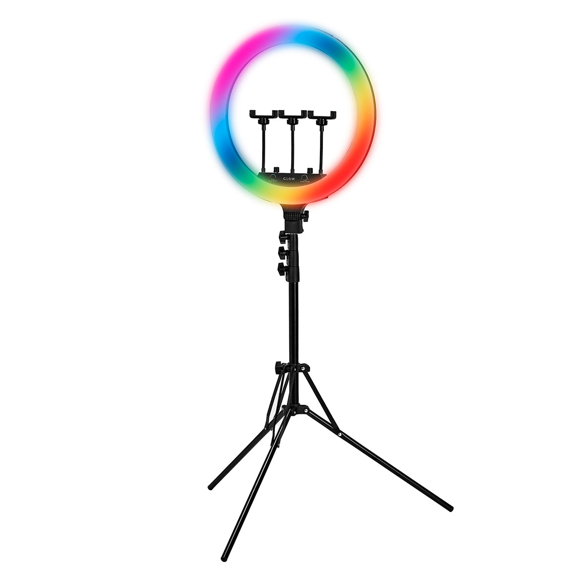GLOW rengasvalo 18″ RGB bsc 45W jalustalla