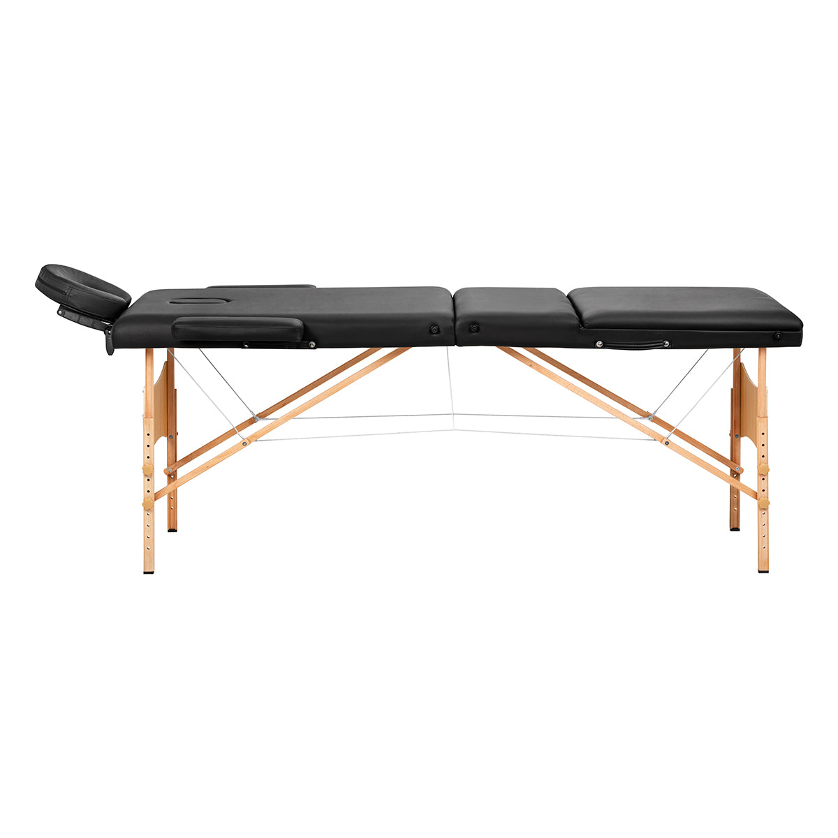 BALANCE wooden folding massage table 3 segment black
