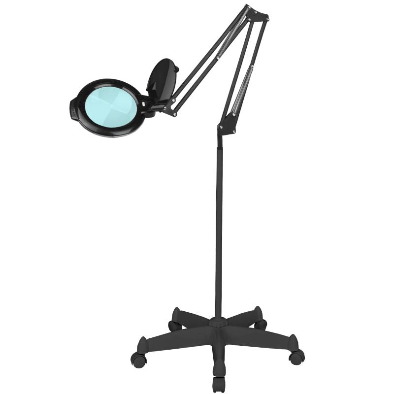 LED-suurennuslasivalaisin jalustalla MOONLIGHT 8013/6″ BLACK