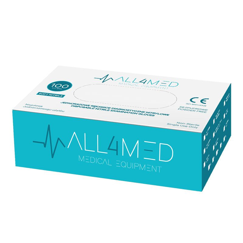 All4med disposable diagnostic nitrile gloves black xl