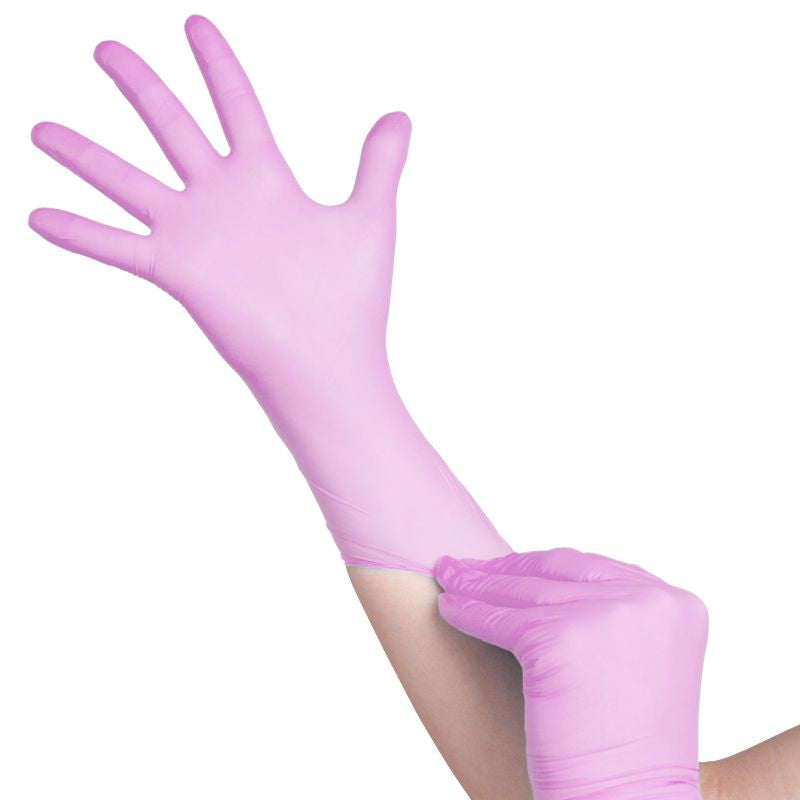 All4med disposable diagnostic nitrile gloves pink m