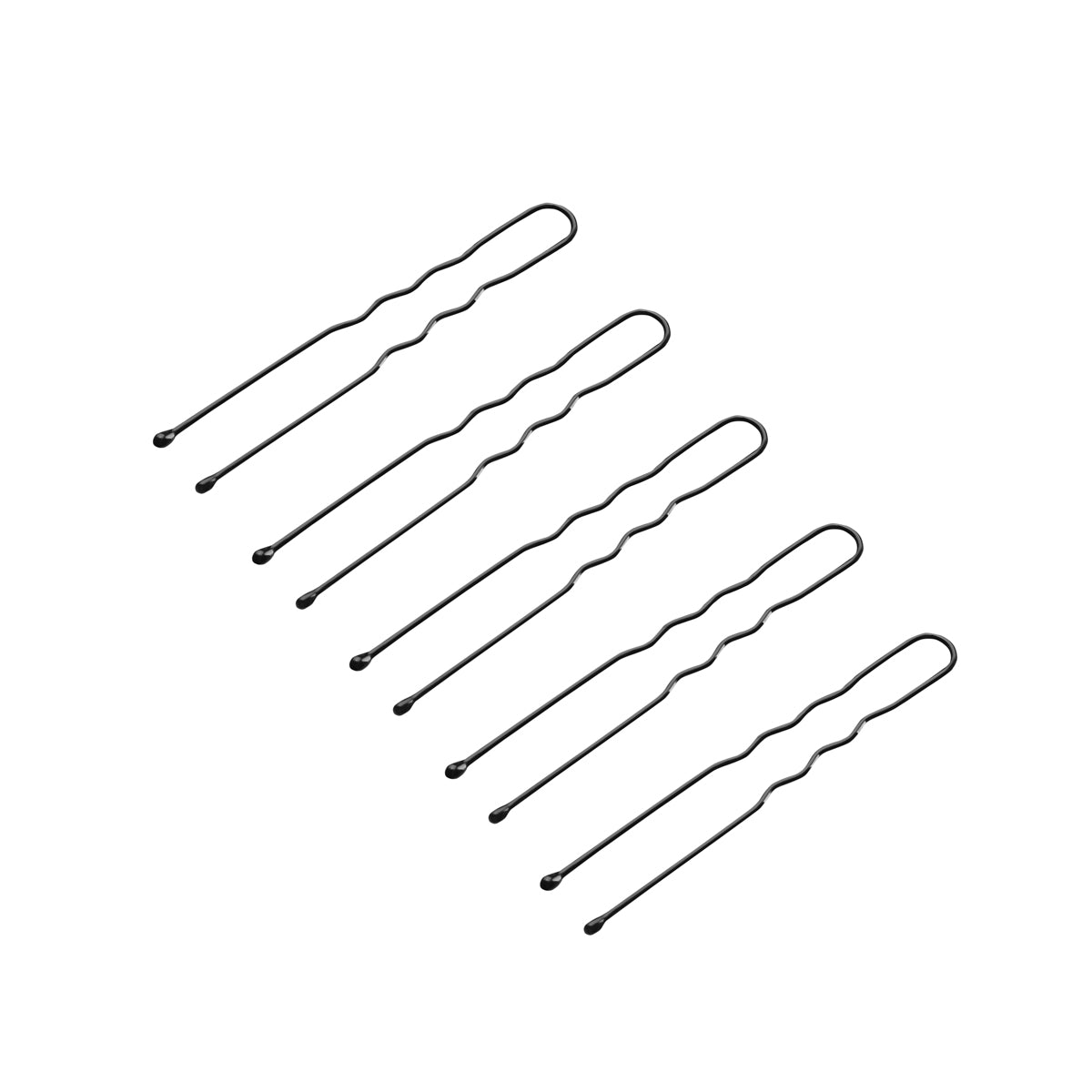 Kampaajan hiuspinnit 5 cm – E-65, 300 kpl, mustat