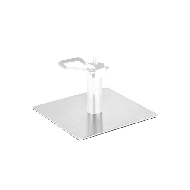 Neliönmuotoinen jalusta kampaamotuoliin – Inox L009
