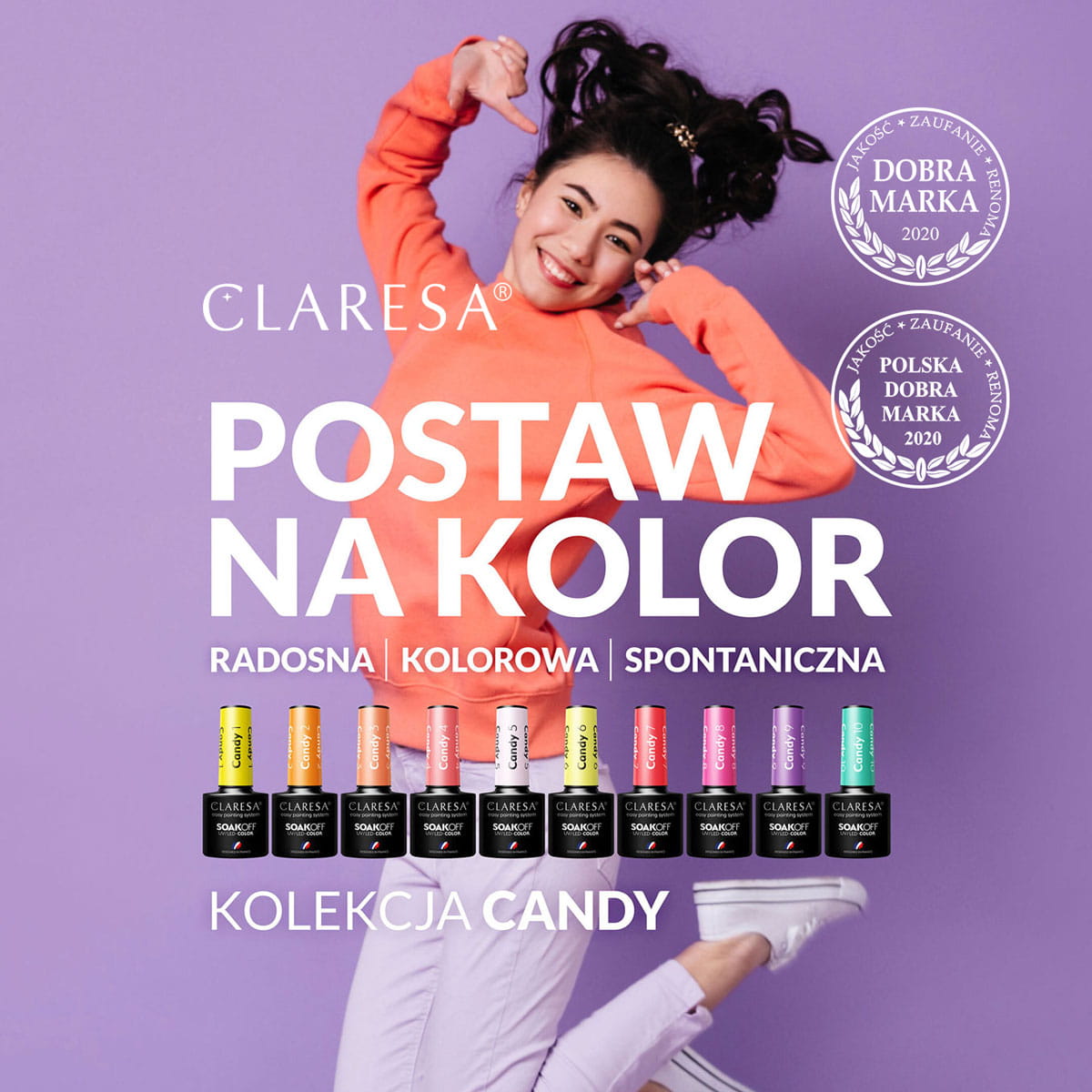 CLARESA Hybrid nail polish CANDY 3